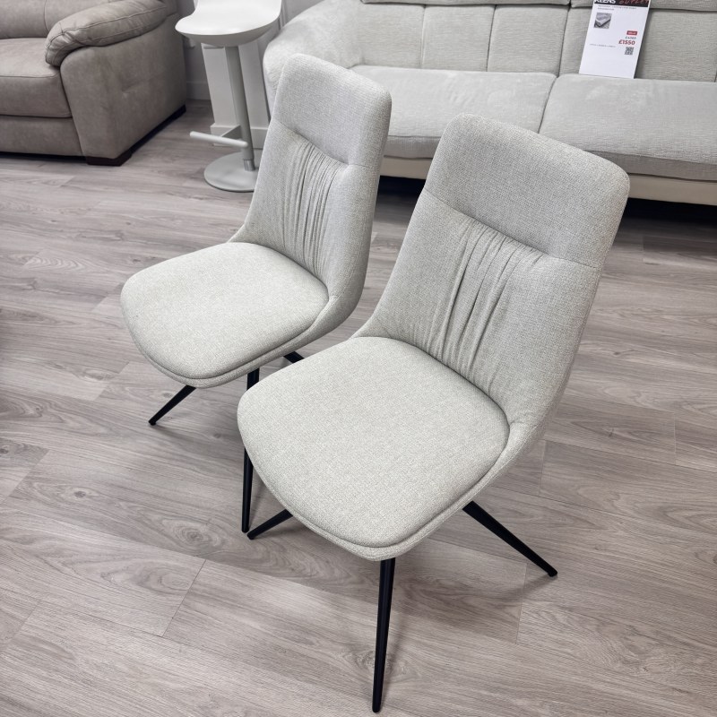 Bodega - Set Of 6 Swivel Chairs - Natural Fabric Bodega - Set Of 6 Swivel Chairs - Natural Fabric