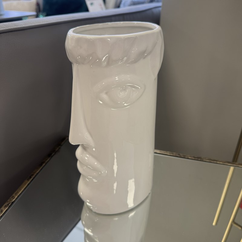 Ceramic White Face Vase Ceramic White Face Vase