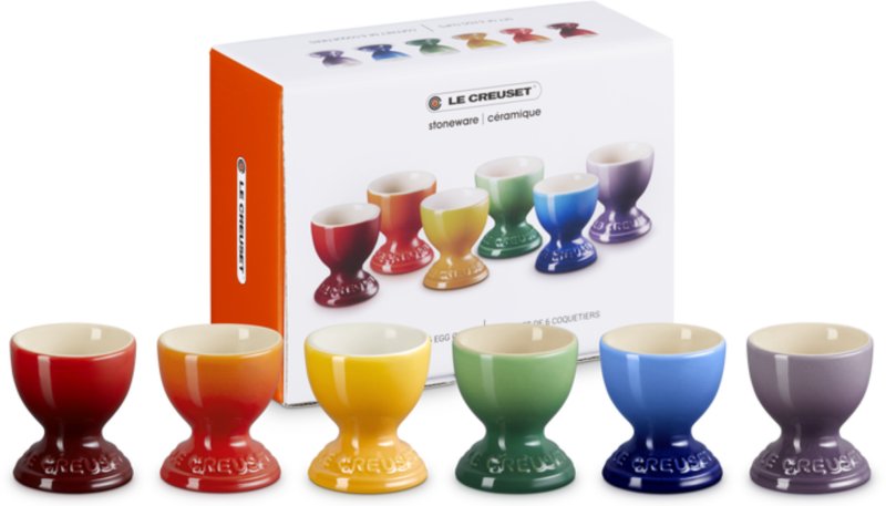 Le Creuset - Rainbow Set of 6 Egg Cups Le Creuset - Rainbow Set of 6 Egg Cups
