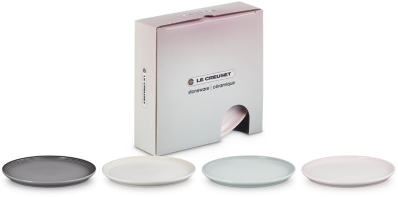 Le Creuset - Stoneware Coupe Set of 4 Side Plates Le Creuset - Stoneware Coupe Set of 4 Side Plates