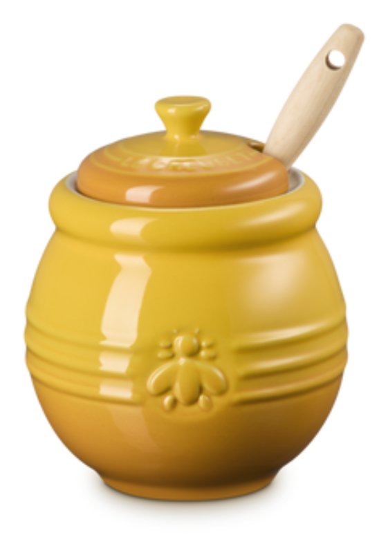 Le Creuset - Stoneware Honey Pot and Dipper Nectar Le Creuset - Stoneware Honey Pot and Dipper Nectar