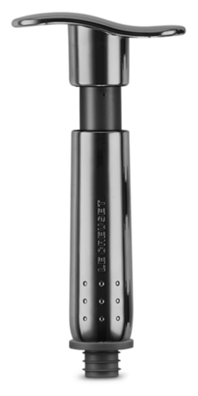 Le Creuset - Wine Accessories WA-137 Metal Wine Pump and 3 Stoppers Black Nickel Le Creuset - Wine Accessories WA-137 Metal Wine Pump and 3 Stoppers Black Nickel