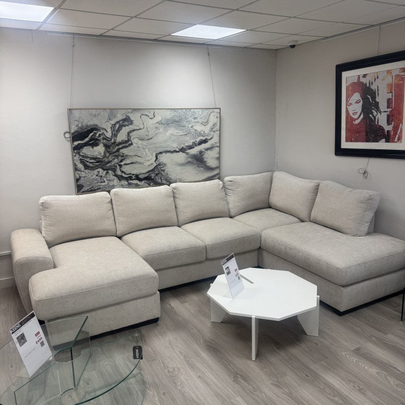 Aspire - Large Corner Sofa in Neutral Fabric Aspire - Large Corner Sofa in Neutral Fabric