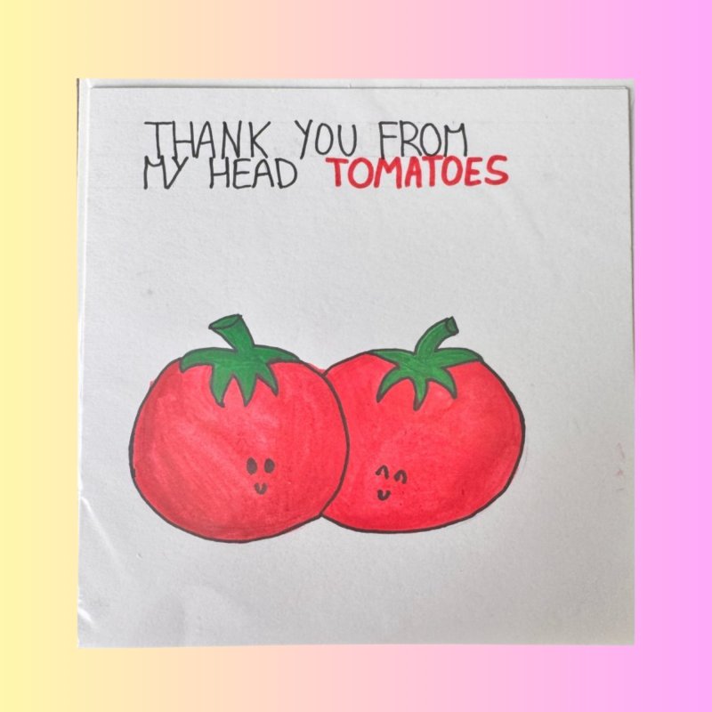 Perla Rose Crafts - Thank You - Tomatoes Perla Rose Crafts - Thank You - Tomatoes