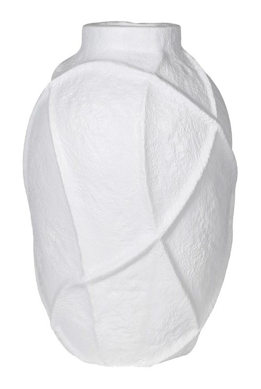 Embossed Lines White Vase Embossed Lines White Vase