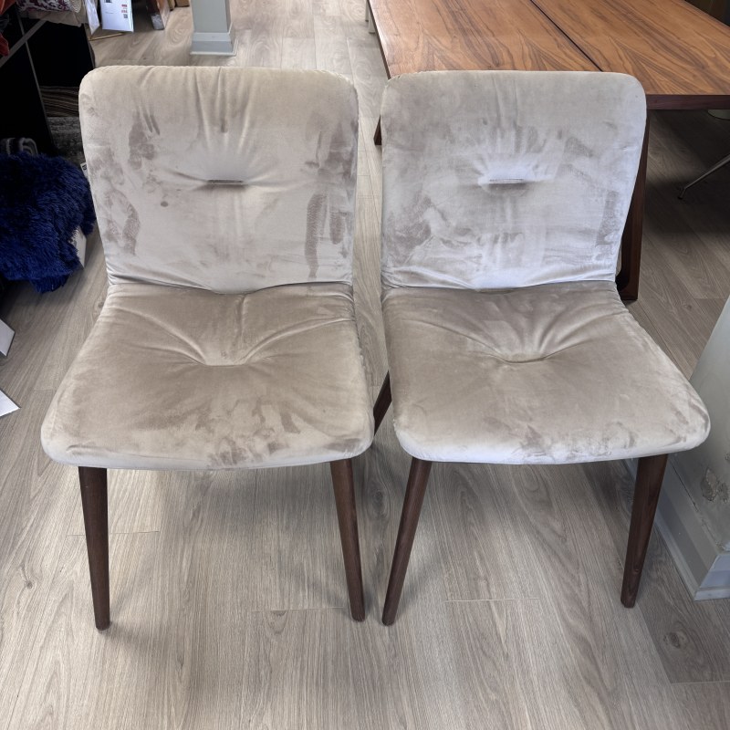 Set of 2 Annie Dining Chair - Velvet/P12 Smoke Legs Set of 2 Annie Dining Chair - Velvet/P12 Smoke Legs