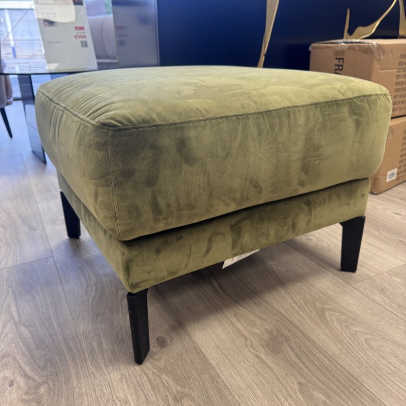 Natuzzi Editions - Calore Ottoman in green fabric Natuzzi Editions - Calore Ottoman in green fabric