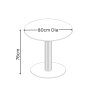 Cartier - Round Gloss Grey Ceramic Dining Table Cartier - Round Gloss Grey Ceramic Dining Table