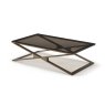 Zara - Coffee Table Bronze Glass/Brass Frame Zara - Coffee Table Bronze Glass/Brass Frame
