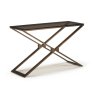 Zara - Console Table Bronze Glass/Brass Frame Zara - Console Table Bronze Glass/Brass Frame