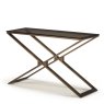 Zara - Console Table Bronze Glass/Brass Frame Zara - Console Table Bronze Glass/Brass Frame