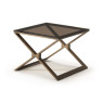Zara - Lamp Table Bronze Glass/Brass Frame Zara - Lamp Table Bronze Glass/Brass Frame
