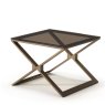 Zara - Lamp Table Bronze Glass/Brass Frame Zara - Lamp Table Bronze Glass/Brass Frame