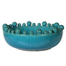 Bobble Edged Bowl - Aqua Bobble Edged Bowl - Aqua