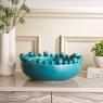 Bobble Edged Bowl - Aqua Bobble Edged Bowl - Aqua
