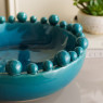 Bobble Edged Bowl - Aqua Bobble Edged Bowl - Aqua