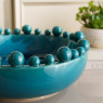 Bobble Edged Bowl - Aqua Bobble Edged Bowl - Aqua