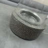 Faux Shagreen Leather and Glass Hurricane Faux Shagreen Leather and Glass Hurricane