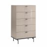 Claire - 5 Drawer Tall Chest Pearl Line Claire - 5 Drawer Tall Chest Pearl Line