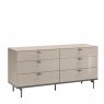 Claire - 6 Drawer Wide Chest Pearl Line Claire - 6 Drawer Wide Chest Pearl Line