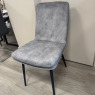 Set of 6 Jimmy - Dining Chairs - Grey Velvet Set of 6 Jimmy - Dining Chairs - Grey Velvet