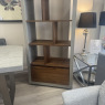 Urban Tall Bookcase - Concrete and Walnut Finish with Drawer at base Urban Tall Bookcase - Concrete and Walnut Finish with Drawer at base