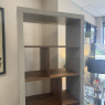 Urban Tall Bookcase - Concrete and Walnut Finish with Drawer at base Urban Tall Bookcase - Concrete and Walnut Finish with Drawer at base