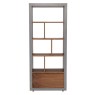 Urban Tall Bookcase - Concrete and Walnut Finish with Drawer at base Urban Tall Bookcase - Concrete and Walnut Finish with Drawer at base