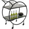 Elegant Drinks Trolley - Black with dark glass Elegant Drinks Trolley - Black with dark glass