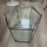 Small Hexagon - Chrome and Glass Table Small Hexagon - Chrome and Glass Table