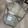 Small Hexagon - Chrome and Glass Table Small Hexagon - Chrome and Glass Table
