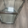 Small Hexagon - Chrome and Glass Table Small Hexagon - Chrome and Glass Table
