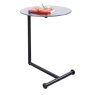 Move Table - Smoke Glass & Black Move Table - Smoke Glass & Black