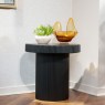 Black Tall Sleek Ribbed - Side Table Black Tall Sleek Ribbed - Side Table