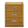 Nevada Oak - Bedside 3 Drawer Unit Nevada Oak - Bedside 3 Drawer Unit