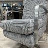 Alstons - Oslo Swivel Chair - Silver Shard Velvet Fabric Alstons - Oslo Swivel Chair - Silver Shard Velvet Fabric