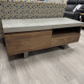 Urban - TV Unit - Concrete Look Top with Walnut Veneer Drawers Urban - TV Unit - Concrete Look Top with Walnut Veneer Drawers