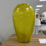 Designer Vase - Hammered Design Yellow Glass Designer Vase - Hammered Design Yellow Glass