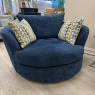 Charlie - Swivel Cuddler Chair in Navy Velvet Charlie - Swivel Cuddler Chair in Navy Velvet