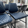 Dalton Blue - Set of 4 Quilted Dining Chairs Dalton Blue - Set of 4 Quilted Dining Chairs