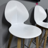 Calligaris - Basil - Set of 3 Bar Stools - Natural Oak and White Calligaris - Basil - Set of 3 Bar Stools - Natural Oak and White