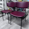 Calligaris - Fifties - Set of 2 Red and Black Legs Calligaris - Fifties - Set of 2 Red and Black Legs