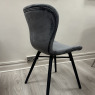 Set of 3 - Batilda Dining Chairs in Grey Velvet Set of 3 - Batilda Dining Chairs in Grey Velvet