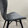 Set of 3 - Batilda Dining Chairs in Grey Velvet Set of 3 - Batilda Dining Chairs in Grey Velvet