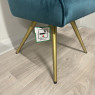 Amy Teal - Velvet Chair with Brass Legs Amy Teal - Velvet Chair with Brass Legs