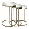 Mirrored/Hammered Metal - Set of 3 Tables Mirrored/Hammered Metal - Set of 3 Tables