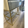 Luxe Cabinet - Tall Mirrored with Brushed Gold Luxe Cabinet - Tall Mirrored with Brushed Gold