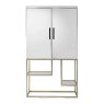 Luxe Cabinet - Tall Mirrored with Brushed Gold Luxe Cabinet - Tall Mirrored with Brushed Gold