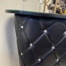 Curved Bar - Black Quilted and Chrome Curved Bar - Black Quilted and Chrome