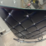 Curved Bar - Black Quilted and Chrome Curved Bar - Black Quilted and Chrome